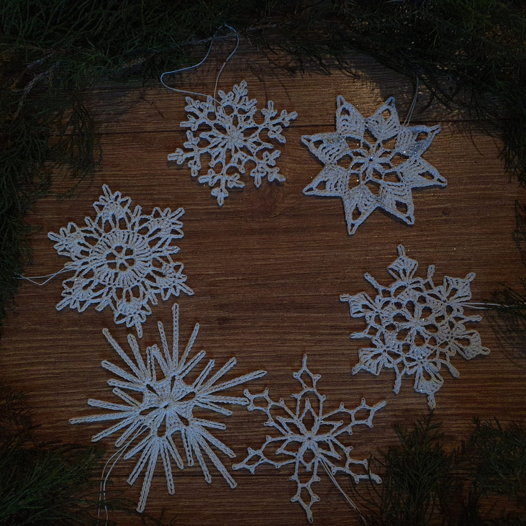 Set2 -6 fulgi croșetați🎄