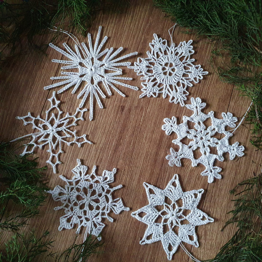 Set3 -6 fulgi croșetați🎄